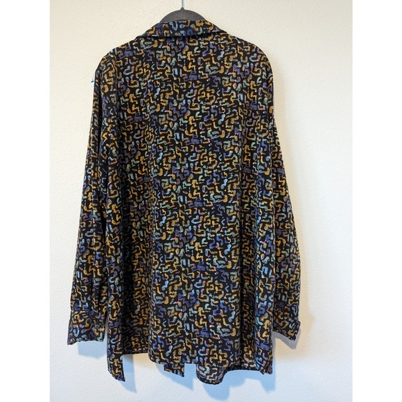 Vintage Y2K Retro Skater Oversized Button Down Collared Shirt, Christie & Jill - Picture 2 of 6